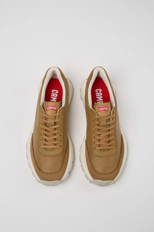 Men Camper Sneakers Drift Trail VIBRAM Brown Leather And Nubuck Sneakers
