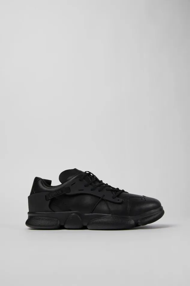 Men Camper Sneakers Karst Black Leather And Textile Sneakers Men Camper Sneakers Karst Black Leather And Textile Sneakers