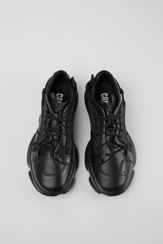 Men Camper Sneakers Karst Black Leather And Textile Sneakers Men Camper Sneakers Karst Black Leather And Textile Sneakers
