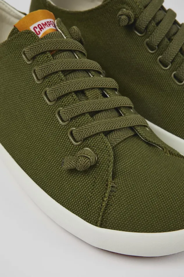 Men Camper Sneakers Peu Rambla Green Textile Sneaker