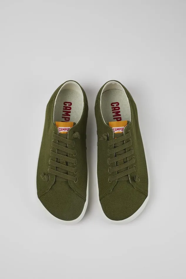 Men Camper Sneakers Peu Rambla Green Textile Sneaker