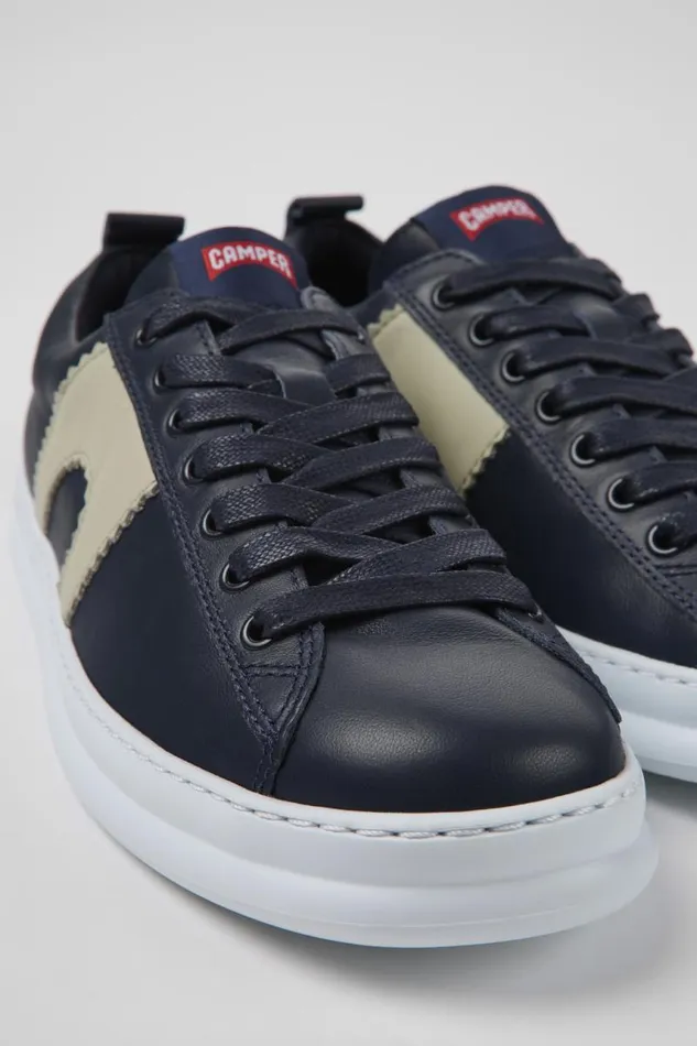 Men Camper Sneakers Runner Blue Leather Sneakers