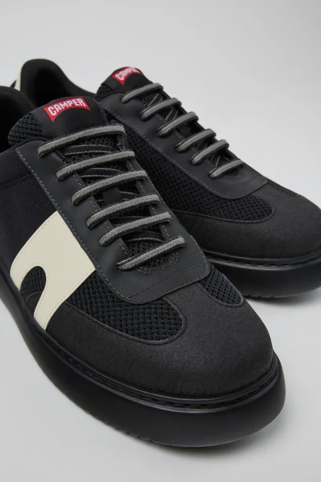 Men Camper Sneakers Runner K21 Sorona Black Textile Sneakers