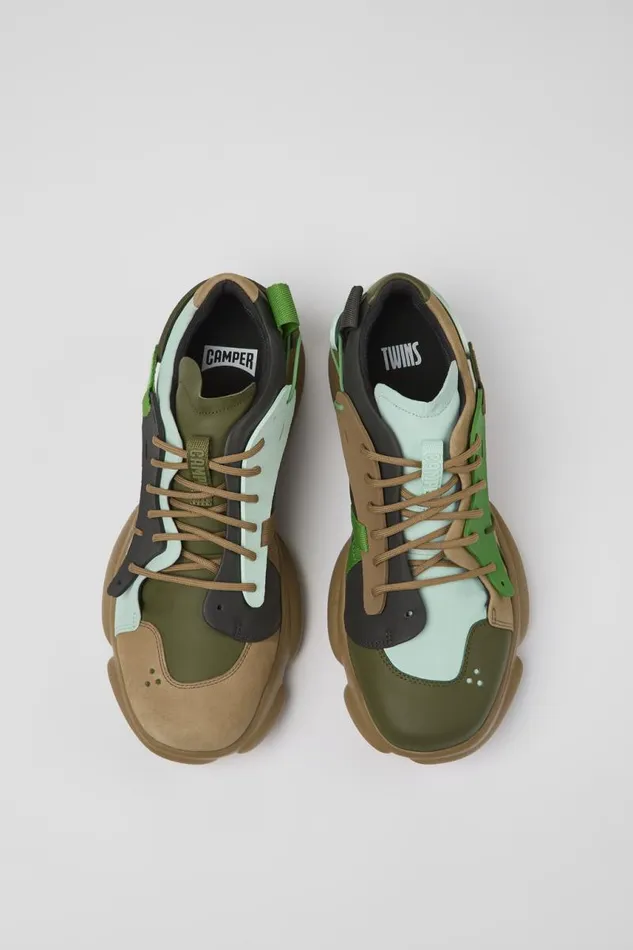 Men Camper Sneakers Twins Multicolored LeatherTextile Sneaker