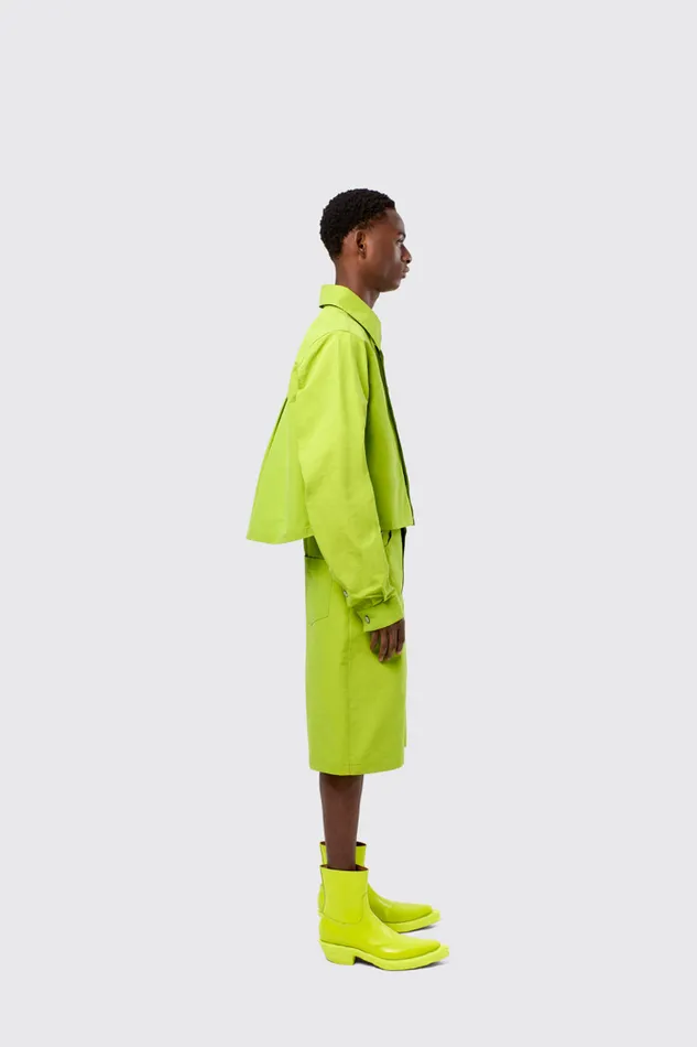 Men Camper Tops Tech Shirt Green CottonNylon Shirt Men Camper Tops Tech Shirt Green CottonNylon Shirt