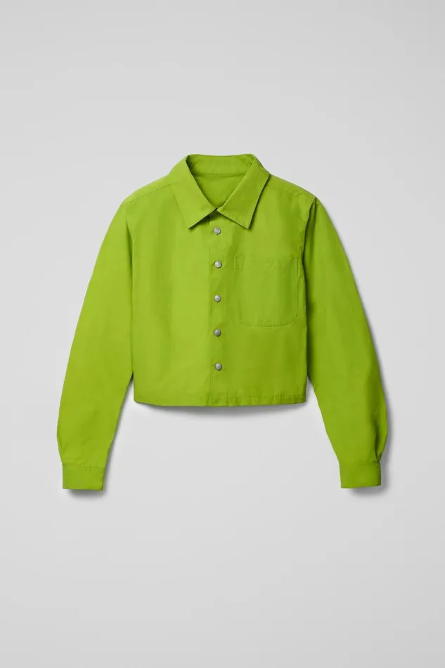 Men Camper Tops Tech Shirt Green CottonNylon Shirt Men Camper Tops Tech Shirt Green CottonNylon Shirt
