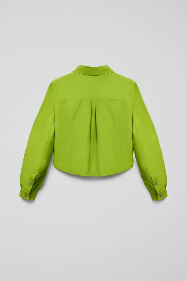 Men Camper Tops Tech Shirt Green CottonNylon Shirt Men Camper Tops Tech Shirt Green CottonNylon Shirt