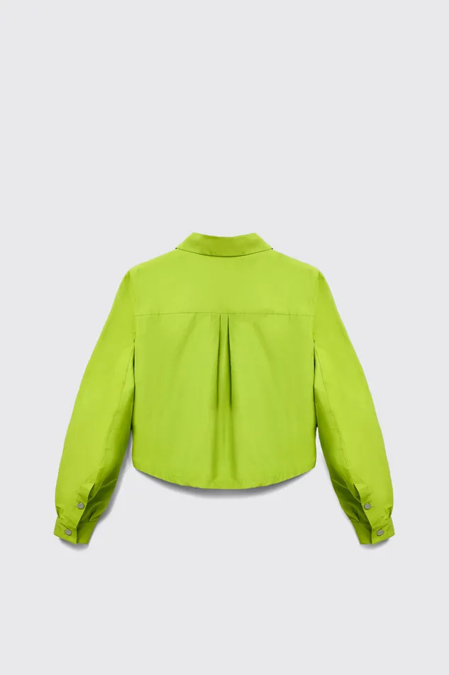 Men Camper Tops Tech Shirt Green CottonNylon Shirt Men Camper Tops Tech Shirt Green CottonNylon Shirt