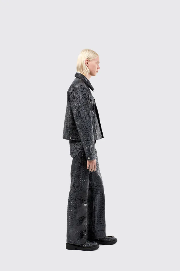 Men Camper TrousersandShorts Leather Pants Dark Gray Leather Trousers Men Camper TrousersandShorts Leather Pants Dark Gray Leather Trousers