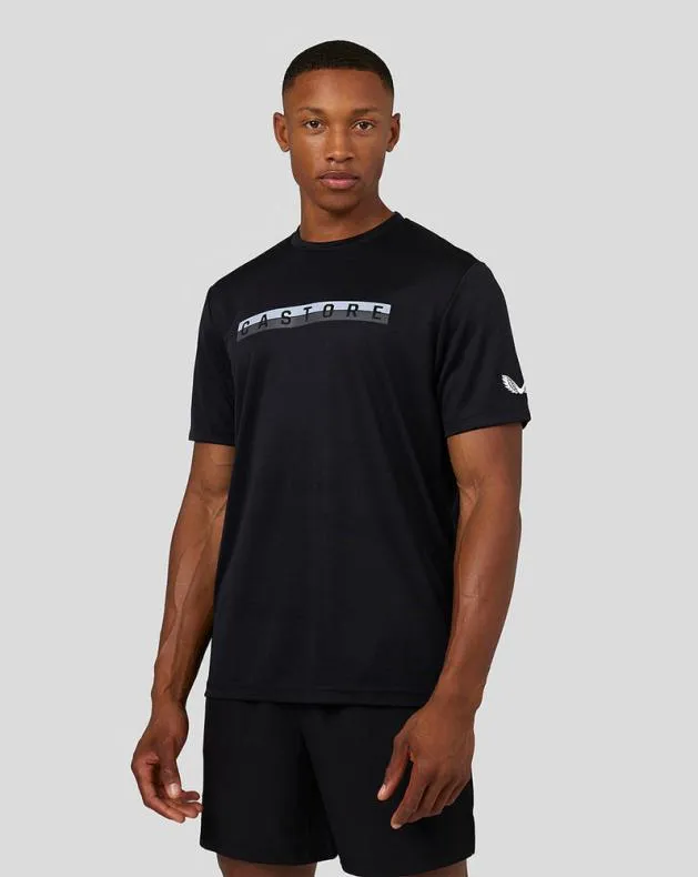 Men Castore Tops Short Sleeve Graphic Raglan TShirt 8211 Black