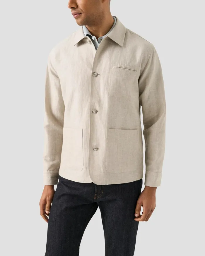 Men Chore Jacket Brown Eton Overshirts