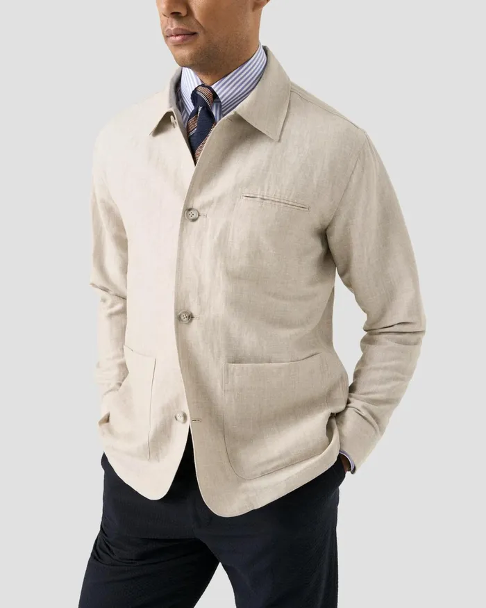 Men Chore Jacket Brown Eton Overshirts