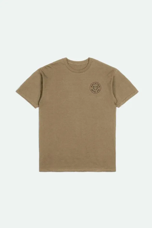 Men Crest II SS Standard TShirt Tiger039s Eyewashed Blackmahogany Brixton TShirts Men Crest II SS Standard TShirt Tiger039s Eyewashed Blackmahogany Brixton TShirts