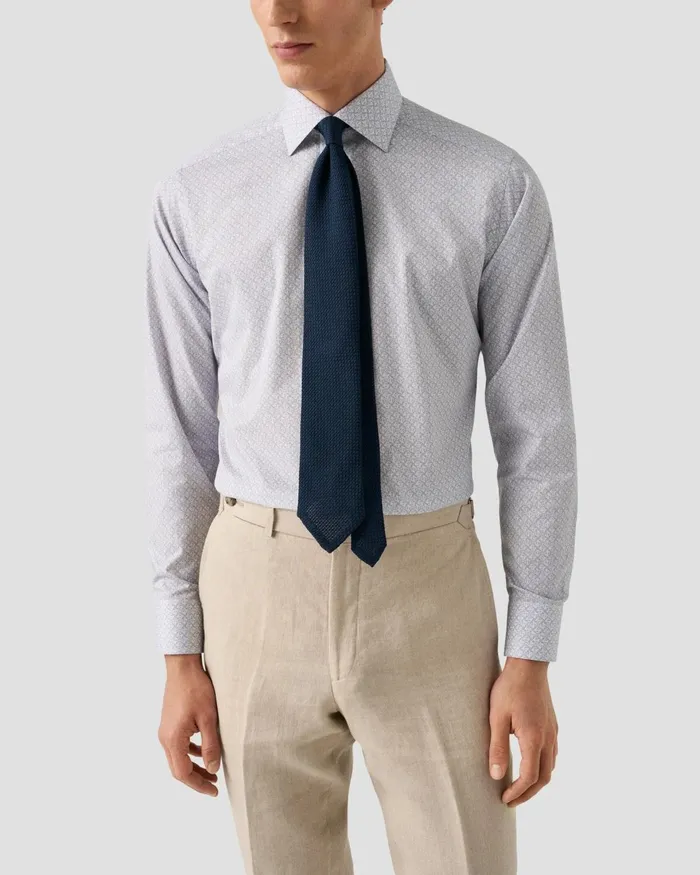 Men Geometric Signature Twill Shirt Pink Eton Dress Shirts Men Geometric Signature Twill Shirt Pink Eton Dress Shirts
