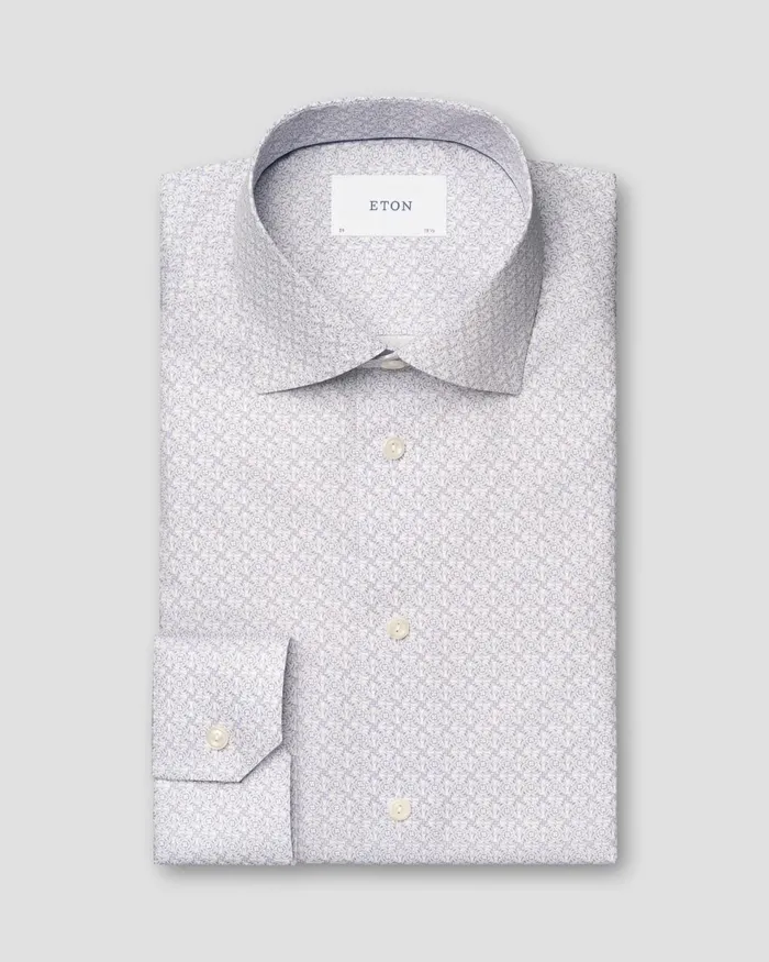 Men Geometric Signature Twill Shirt Pink Eton Dress Shirts Men Geometric Signature Twill Shirt Pink Eton Dress Shirts