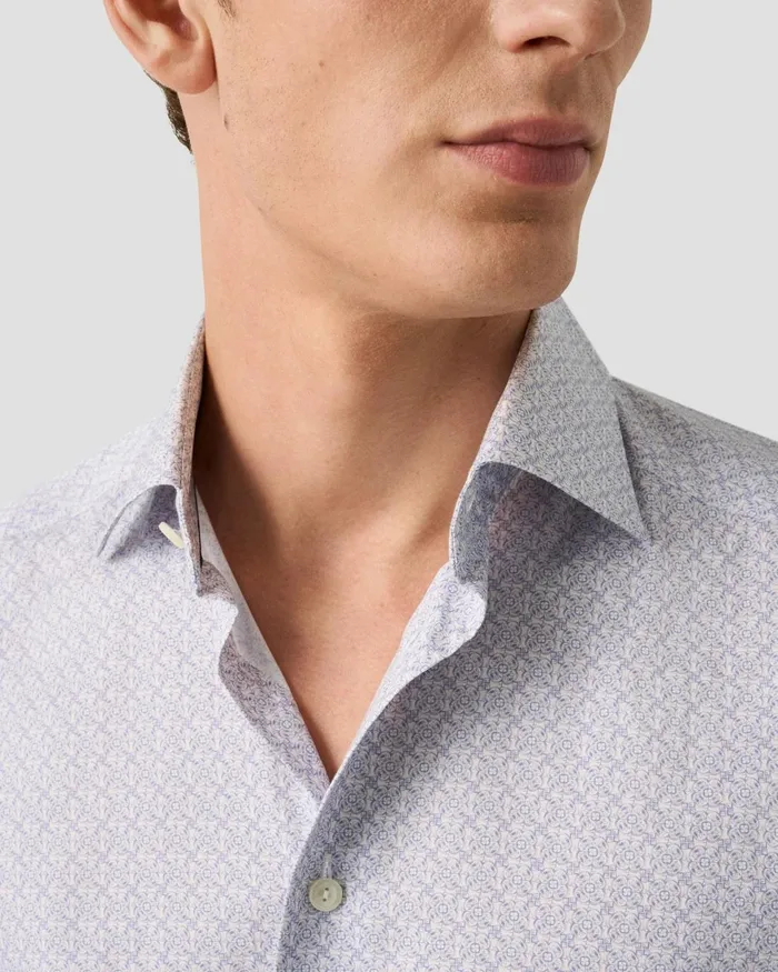 Men Geometric Signature Twill Shirt Pink Eton Dress Shirts Men Geometric Signature Twill Shirt Pink Eton Dress Shirts