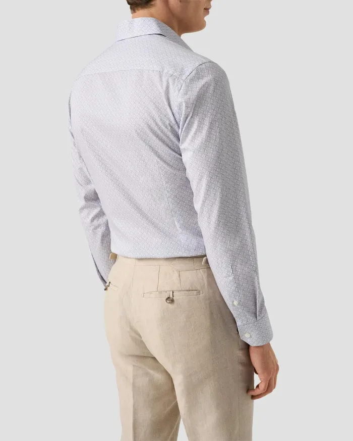 Men Geometric Signature Twill Shirt Pink Eton Dress Shirts Men Geometric Signature Twill Shirt Pink Eton Dress Shirts
