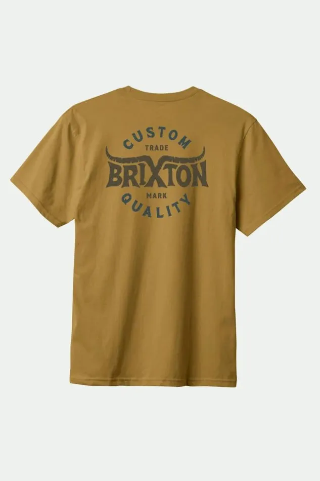 Men Gibson SS Standard TShirt Dijon Worn Wash Brixton TShirts