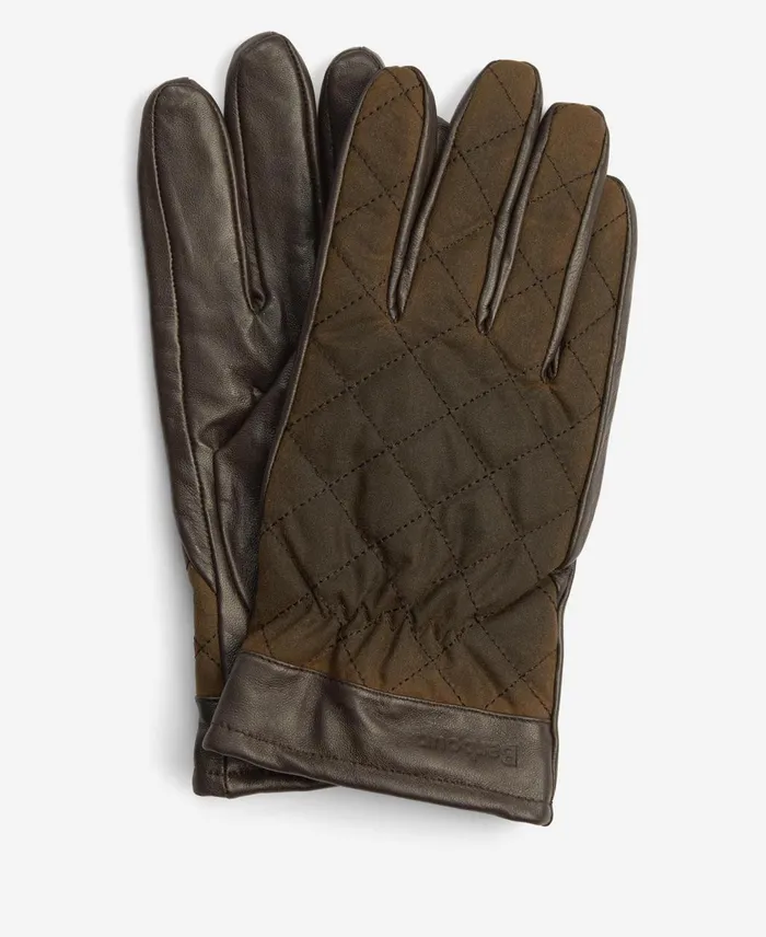 Men Hats Barbour Dalegarth Gloves Olivebrown