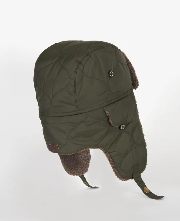 Men Hats Barbour Sandbay Quilted Trapper Black
