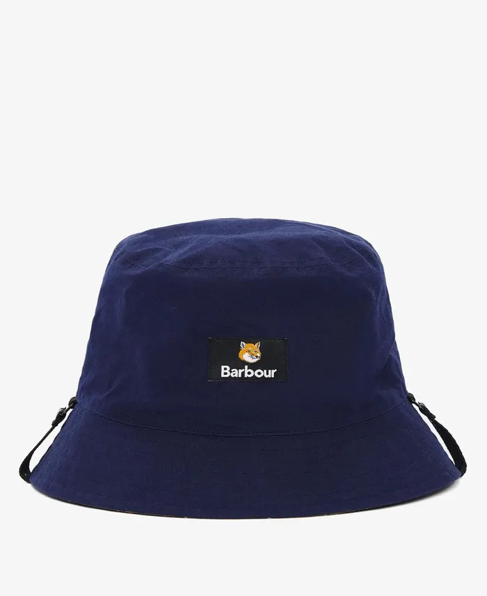 Men Hats Barbour X Maison Kitsun Reversible Bucket Hat Dark Navy Men Hats Barbour X Maison Kitsun Reversible Bucket Hat Dark Navy