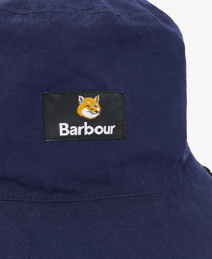 Men Hats Barbour X Maison Kitsun Reversible Bucket Hat Dark Navy Men Hats Barbour X Maison Kitsun Reversible Bucket Hat Dark Navy