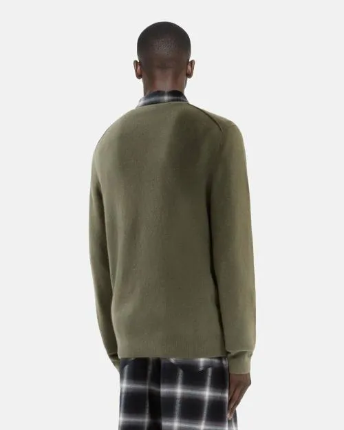 Men Jumpers and Cardigans The Kooples Khaki Cashmere Cardigan Olive Kaki