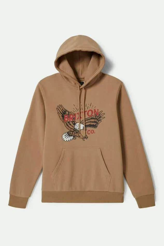 Men Keller Hoodie Sand Brixton Sweatshirts and Hoodies