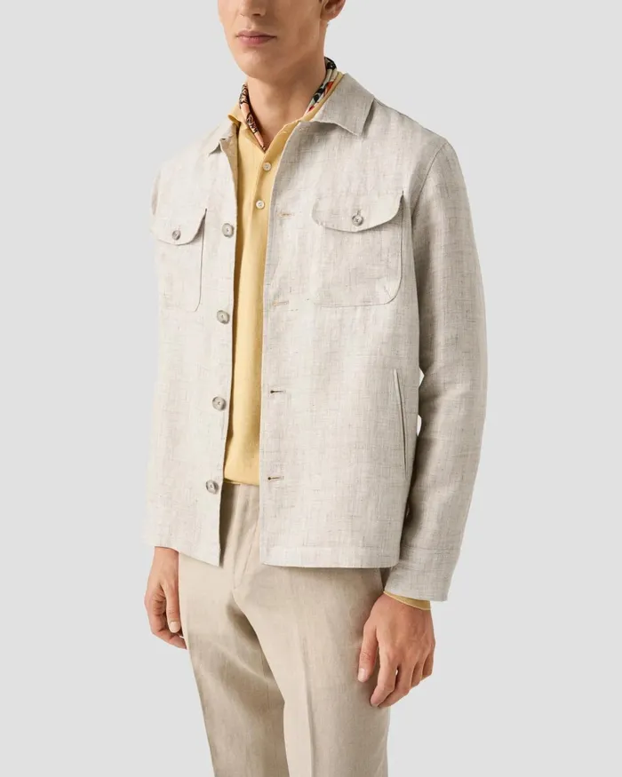 Men Knit Polo Shirt Yellow Eton Knitwear Men Knit Polo Shirt Yellow Eton Knitwear