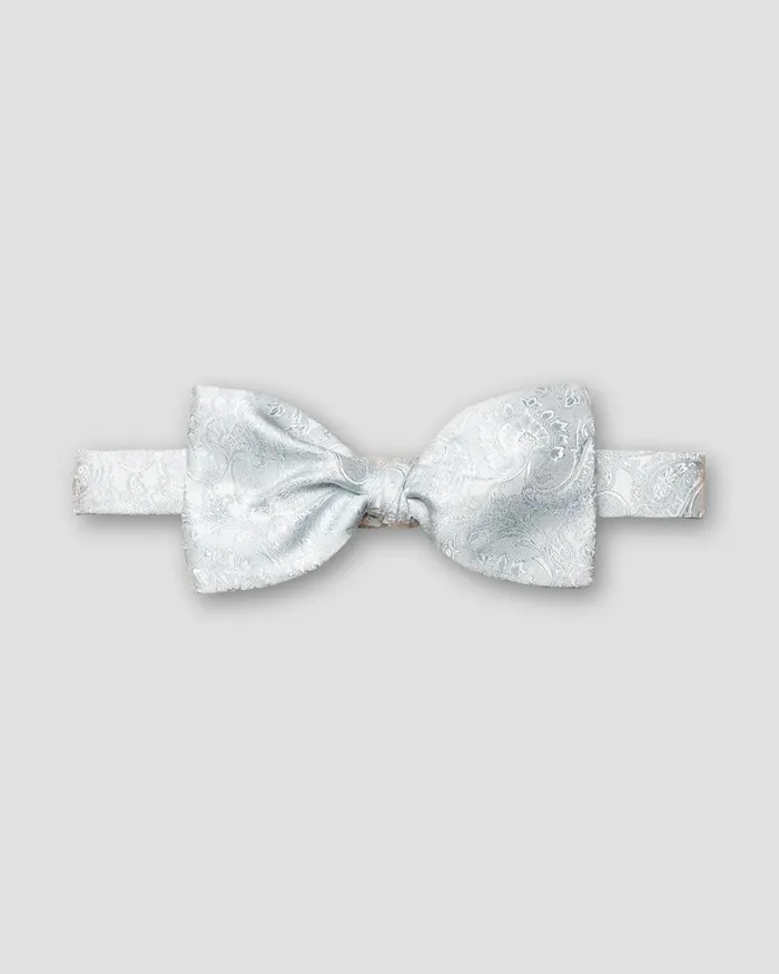 Men Light Blue Paisley Woven Silk Bow Tie 8211 Self Tie034 Blue Eton Bow Ties Men Light Blue Paisley Woven Silk Bow Tie 8211 Self Tie034 Blue Eton Bow Ties