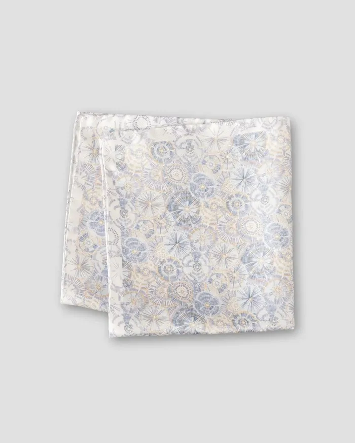 Men Motif Silk Pocket Square White Eton Pocket Squares Men Motif Silk Pocket Square White Eton Pocket Squares