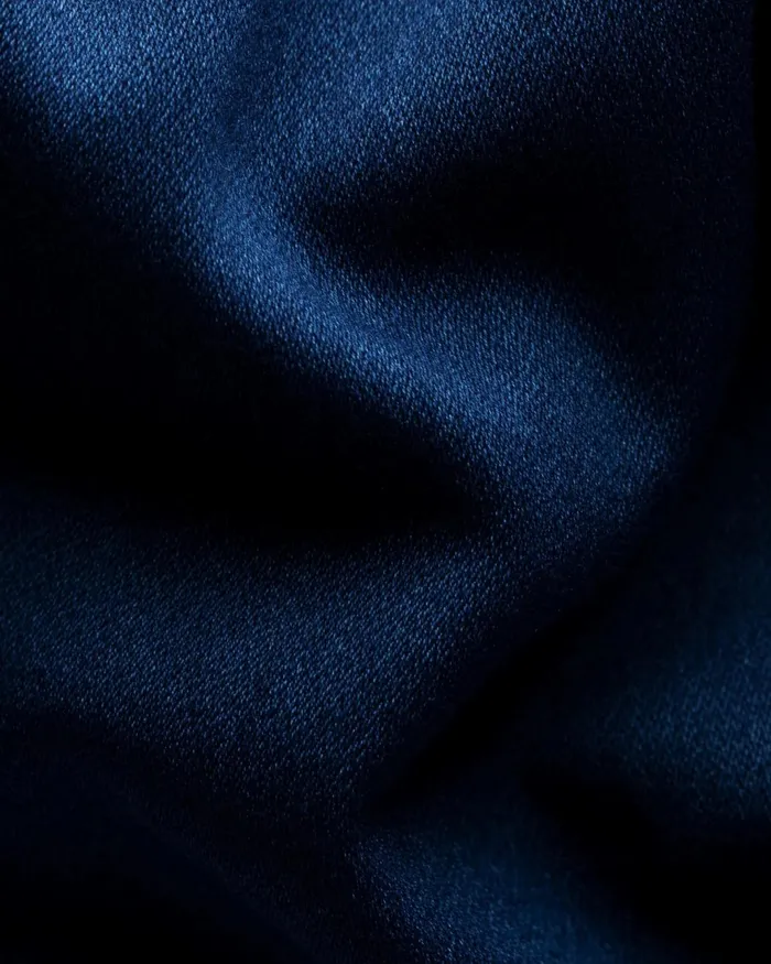 Men Navy Blue Satin Indigo Shirt Blue Eton Casual Shirts