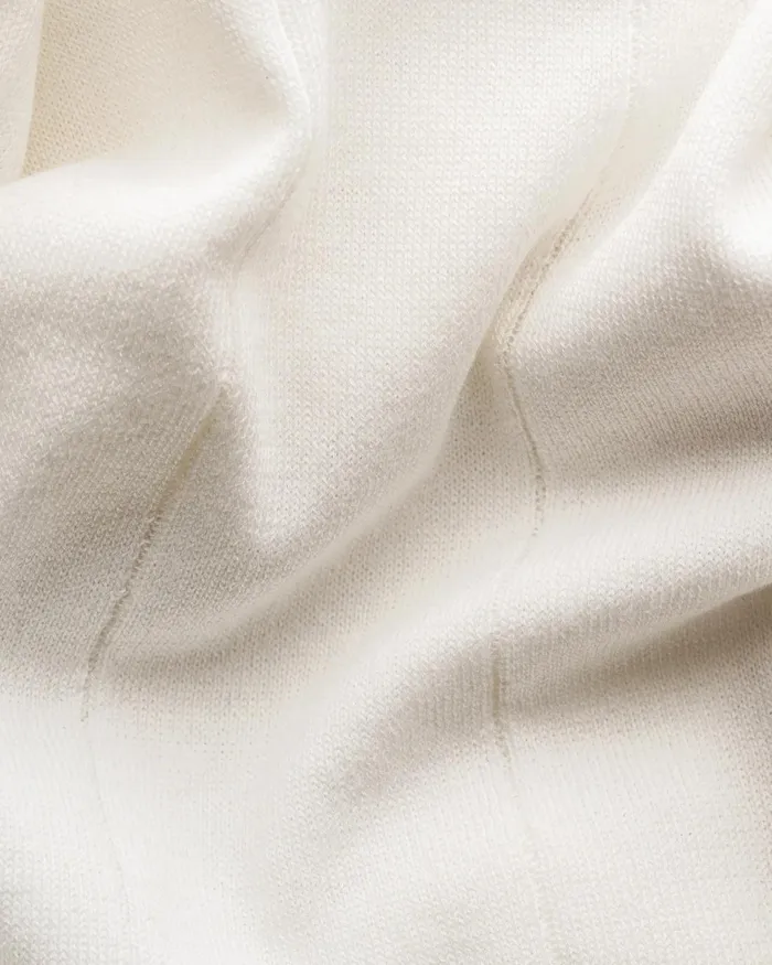 Men Open Collar Polo Shirt White Eton Knitwear Men Open Collar Polo Shirt White Eton Knitwear