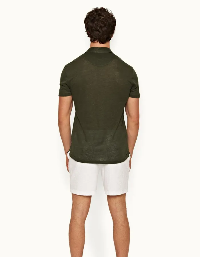 Men Orlebar Brown Day Shorts Bulldog Towelling White
