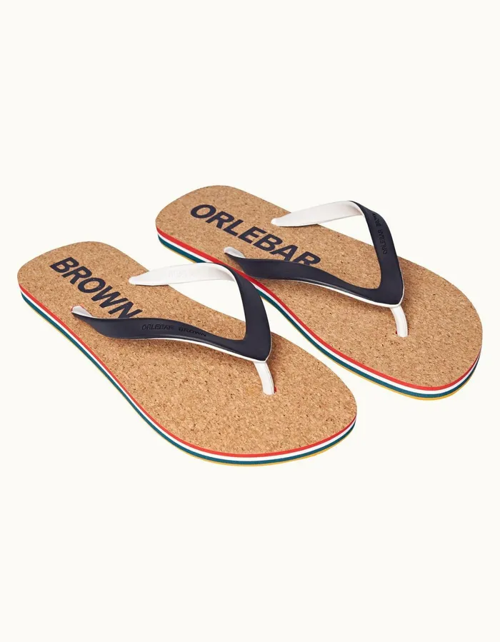 Men Orlebar Brown Footwear Haston Cork Navyorange