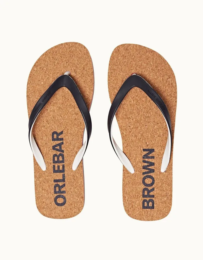 Men Orlebar Brown Footwear Haston Cork Navyorange