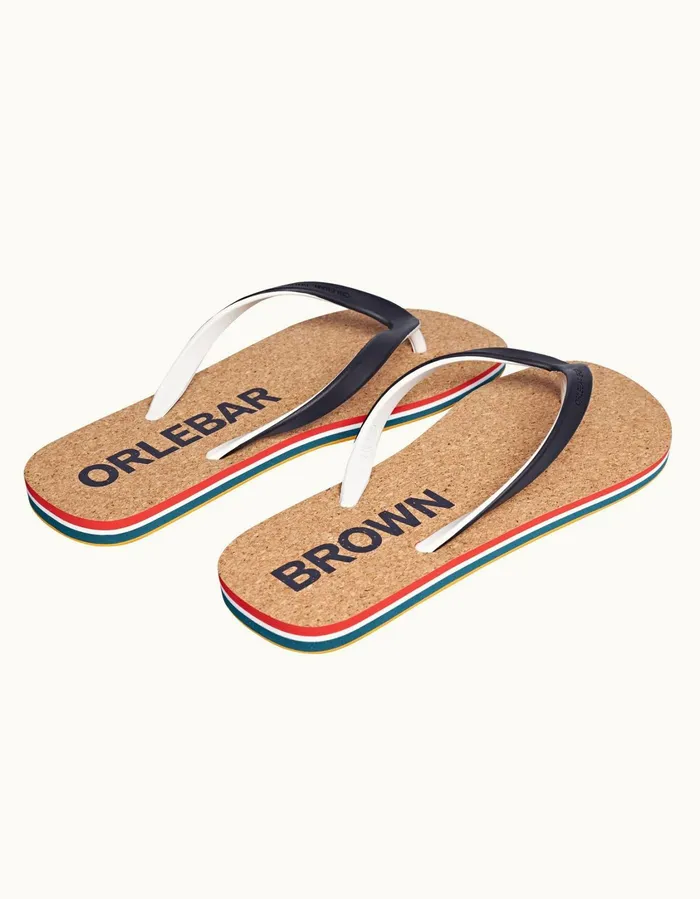 Men Orlebar Brown Footwear Haston Cork Navyorange