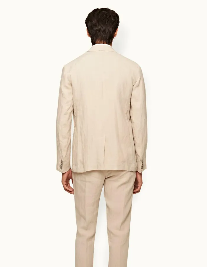 Men Orlebar Brown Jackets and Outerwear Ullock Linen Taupe
