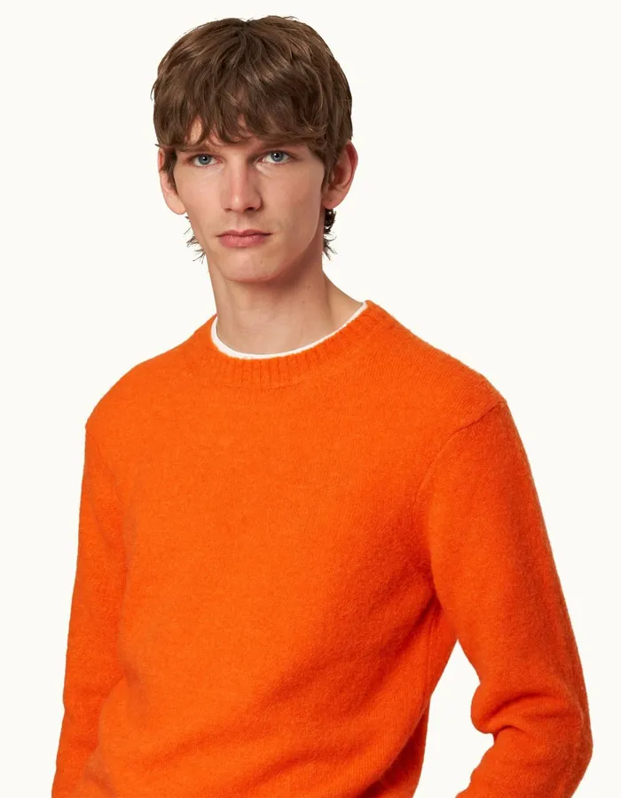 Men Orlebar Brown Knitwear Lorca Alpaca Merino Tiger Lily