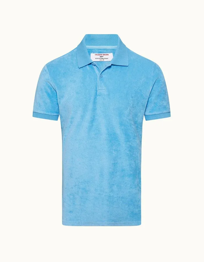 Men Orlebar Brown Polo Shirts Dr No Towelling Polo Riviera