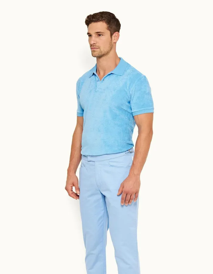 Men Orlebar Brown Polo Shirts Dr No Towelling Polo Riviera