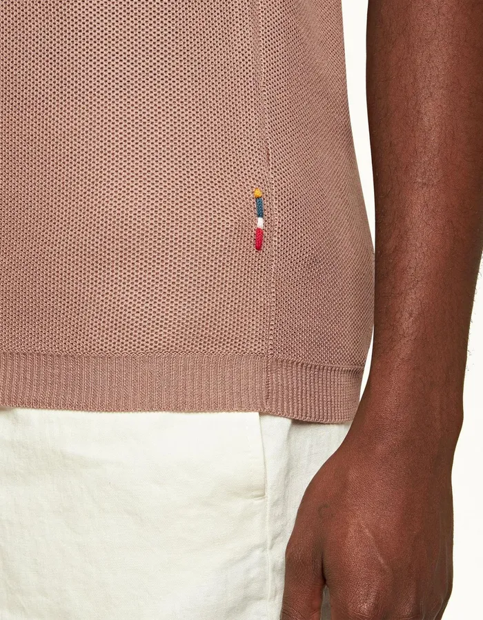 Men Orlebar Brown Polo Shirts Maranon Caramel Pink