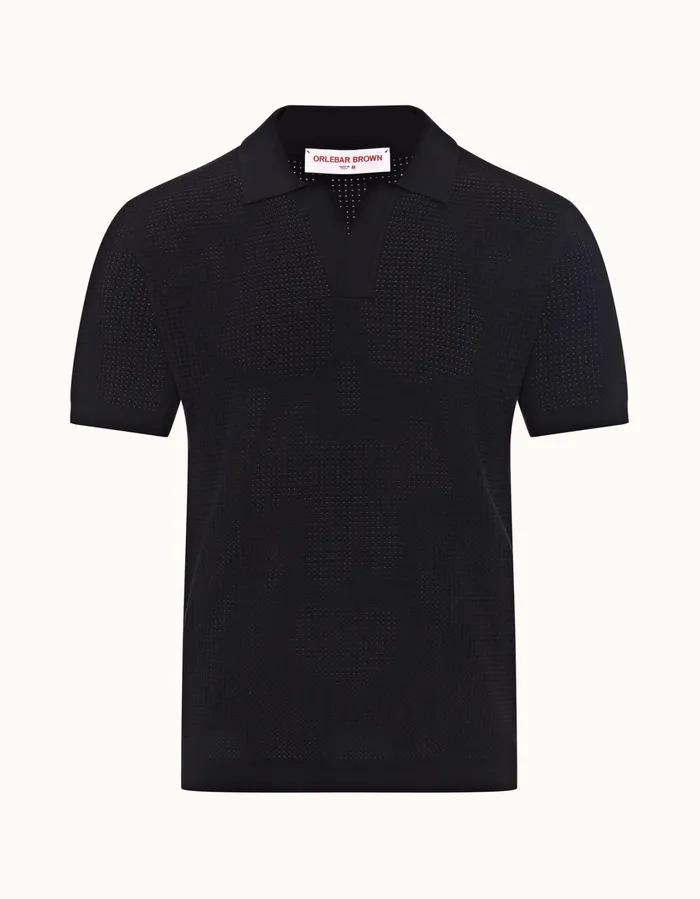 Men Orlebar Brown Polo Shirts Roddy Night Iris