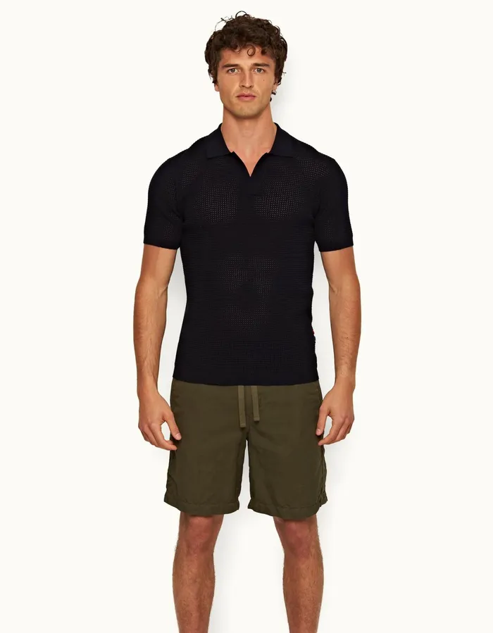 Men Orlebar Brown Polo Shirts Roddy Night Iris