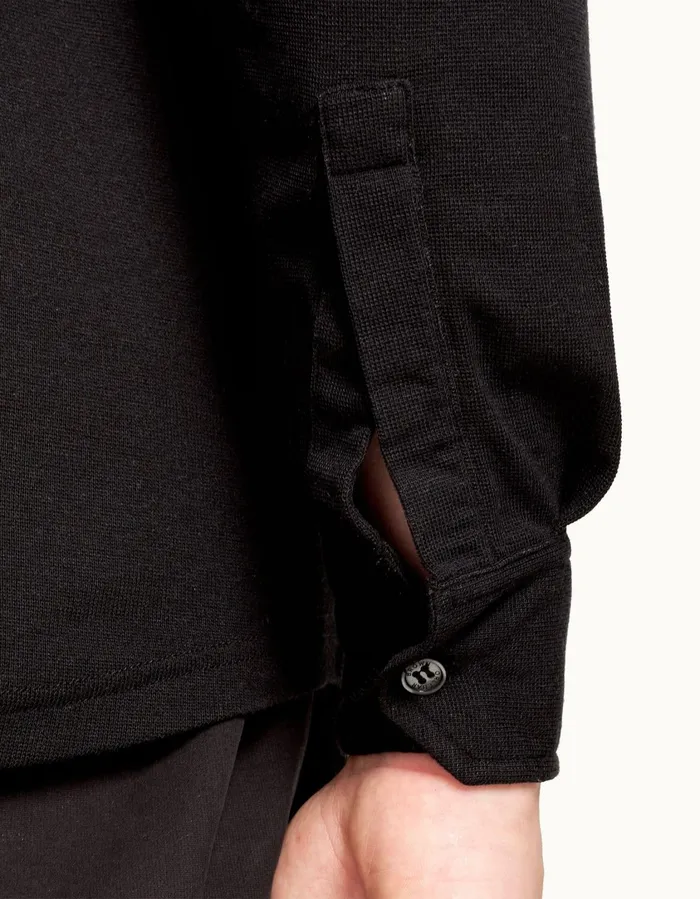 Men Orlebar Brown Polo Shirts Sebastian Cashmere Black