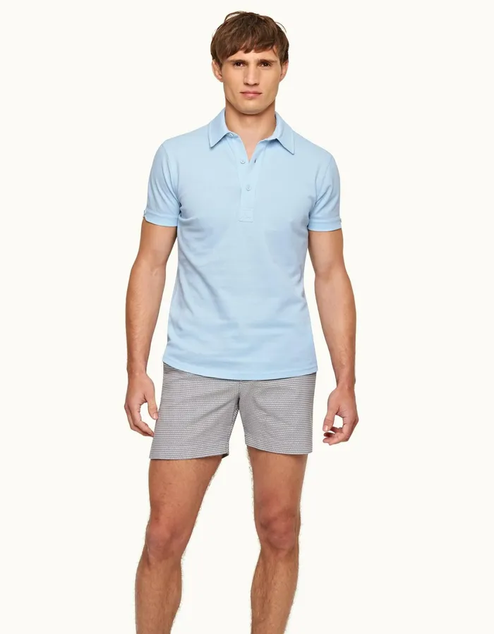 Men Orlebar Brown Polo Shirts Sebastian Island Sky