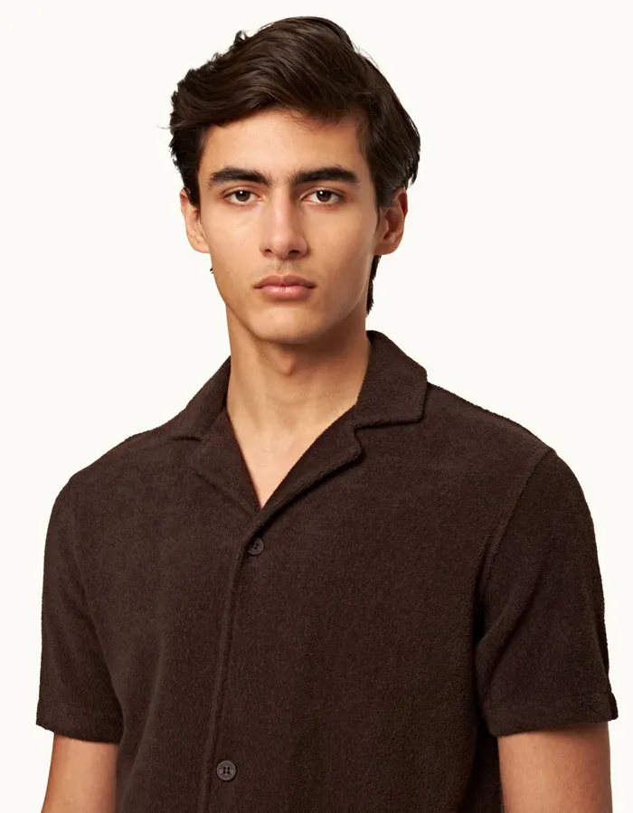 Men Orlebar Brown Shirts Howell Truffle