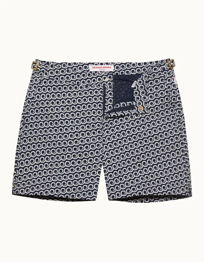 Men Orlebar Brown Swim Shorts Bulldog Midnight Navy