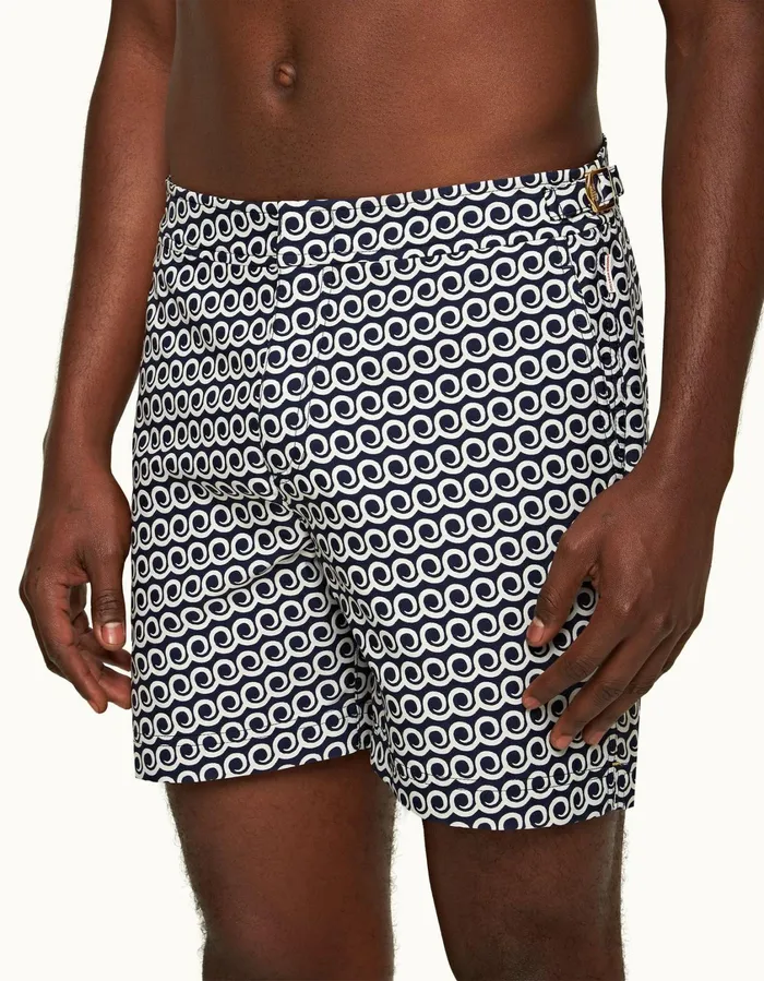 Men Orlebar Brown Swim Shorts Bulldog Midnight Navy