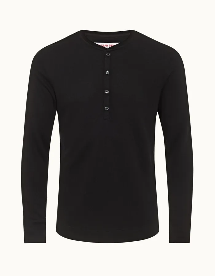 Men Orlebar Brown TShirts Harrison Cashmere Black